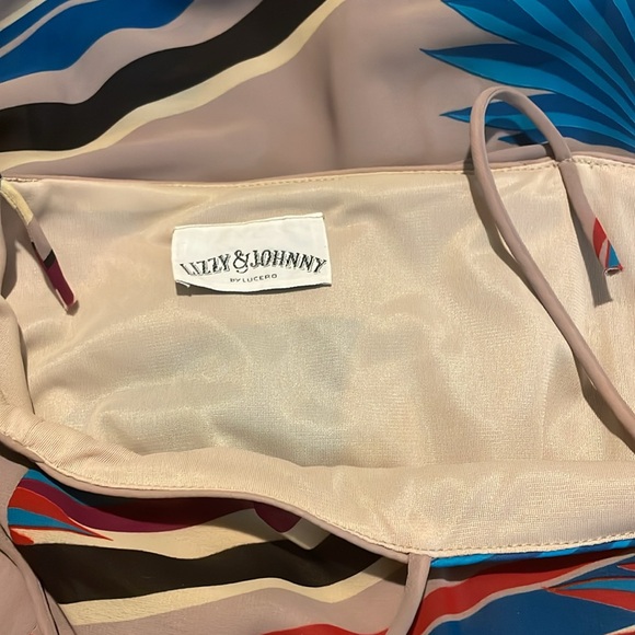 Vintage Floral Sleeveless Blouson Pleated A-Line Midi Dress - Picture 10 of 11